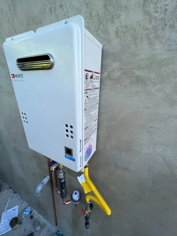 Tankless water heater installation for Carter homes